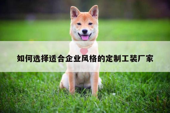 如何选择适合企业风格的定制工装厂家:bsport官网入口