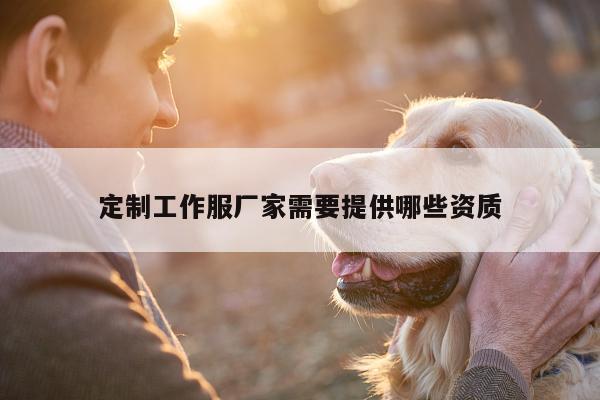 定制工作服厂家需要提供哪些资质_bsport官网入口